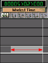 Индикация выделенной области Marked Time