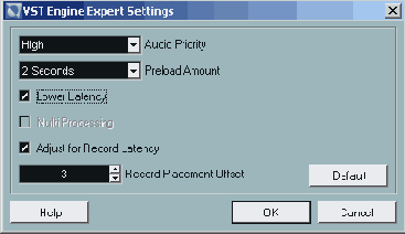  VST Engine Expert Settings
